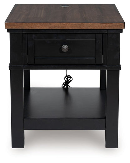 Wildenauer - Rectangular End Table - Brown / Black by Ashley – view 4