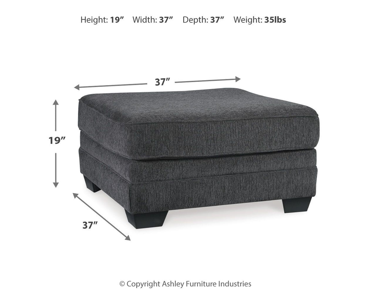 Tracling - Oversized Accent Ottoman - Slate – view 3