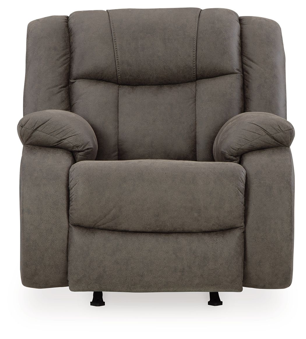 First Base - Rocker Recliner - Gunmetal by Ashley – view 3
