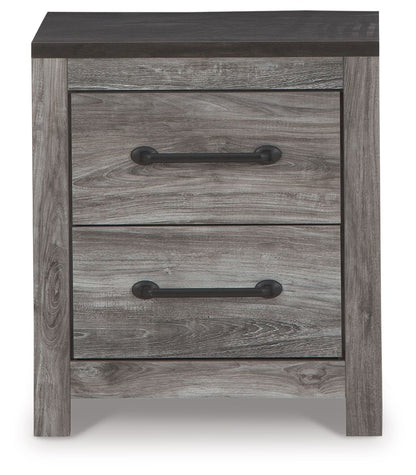 Bronyan - Two Drawer Night Stand - Dark Gray by Ashley – view 4