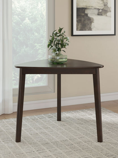 Shorbyn - Triangle Dining Room Table - Merlot by Ashley – view 3