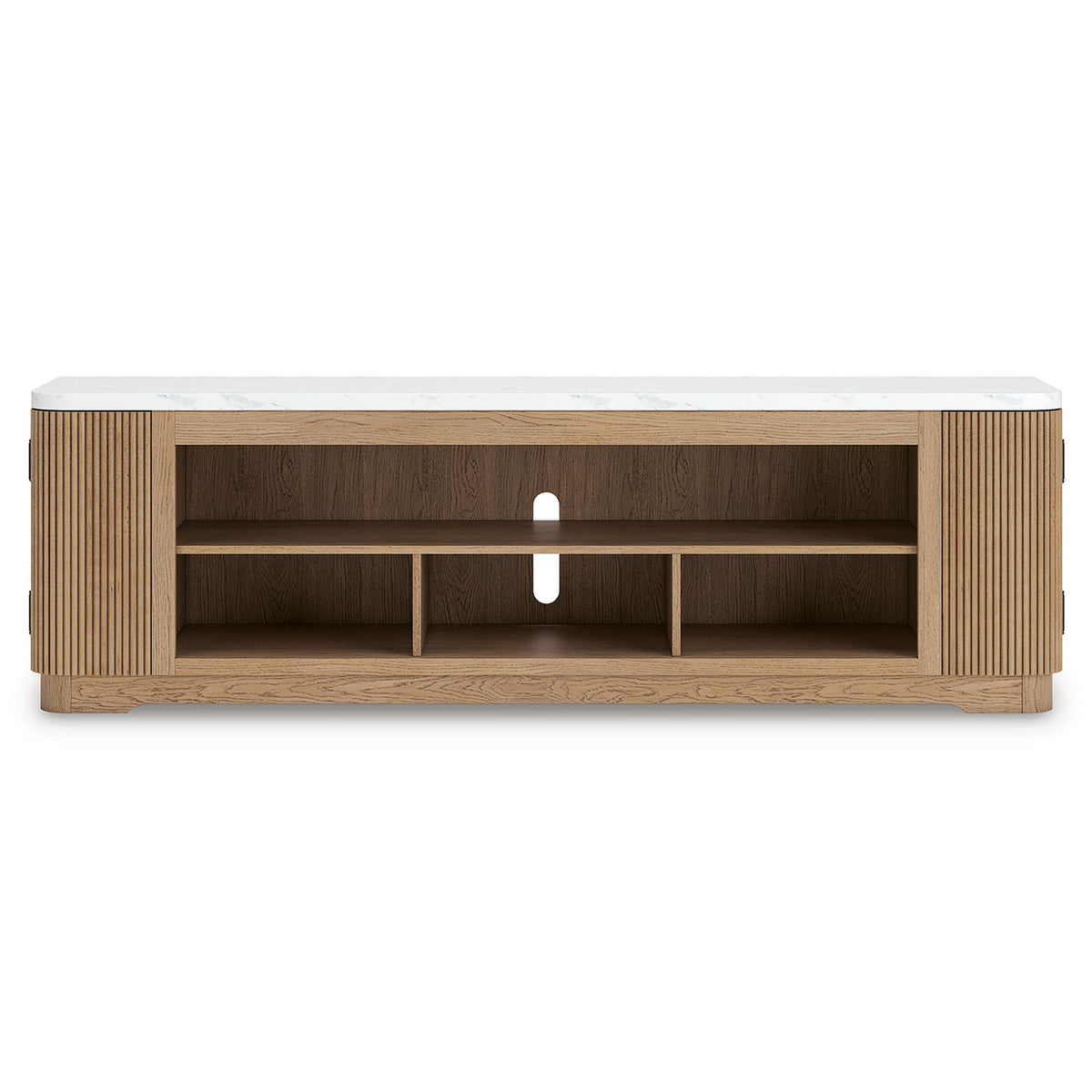 Camdill - XL TV Stand With Fireplace Option - Light Brown by Ashley – view 3