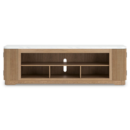 Camdill - XL TV Stand With Fireplace Option - Light Brown by Ashley – view 3