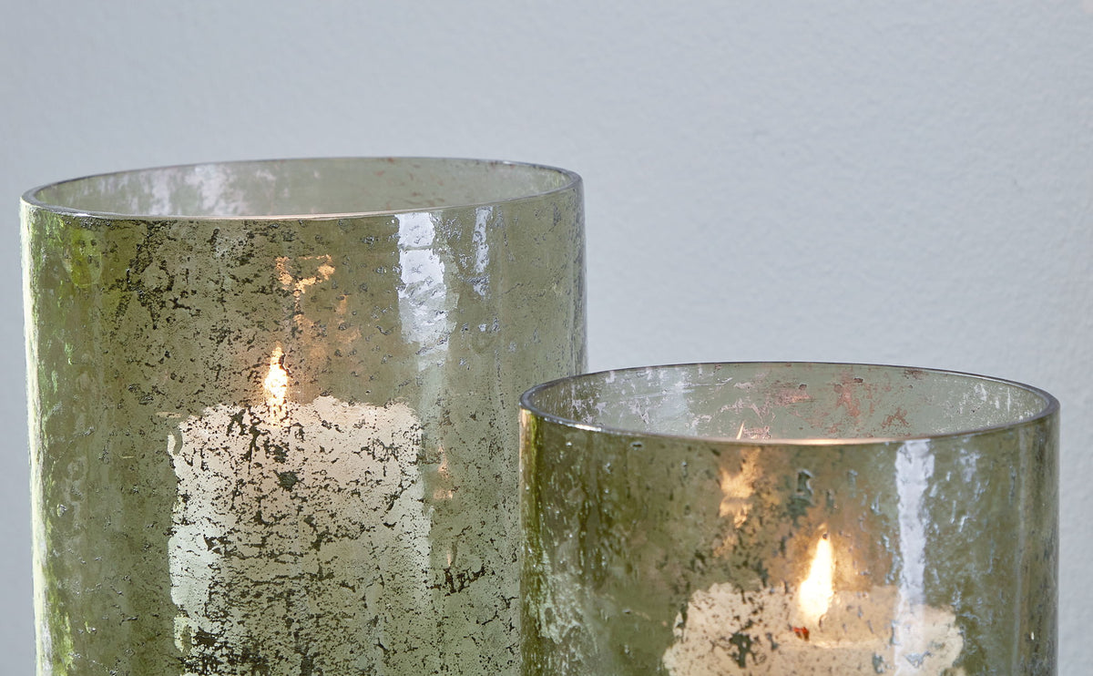 Clarkton - Candle Holder Set (Set of 2) - Green by Ashley – view 4