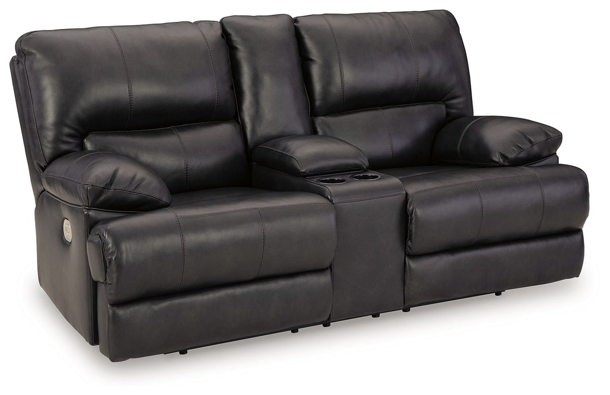 Mountainous - Power Reclining Loveseat With Console /Adj Headrest - Eclipse by Ashley – Reclining Loveseats