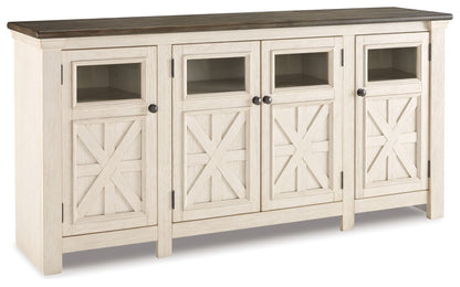 Bolanburg - Extra Large TV Stand - White / Brown / Beige by Ashley – TV Stands