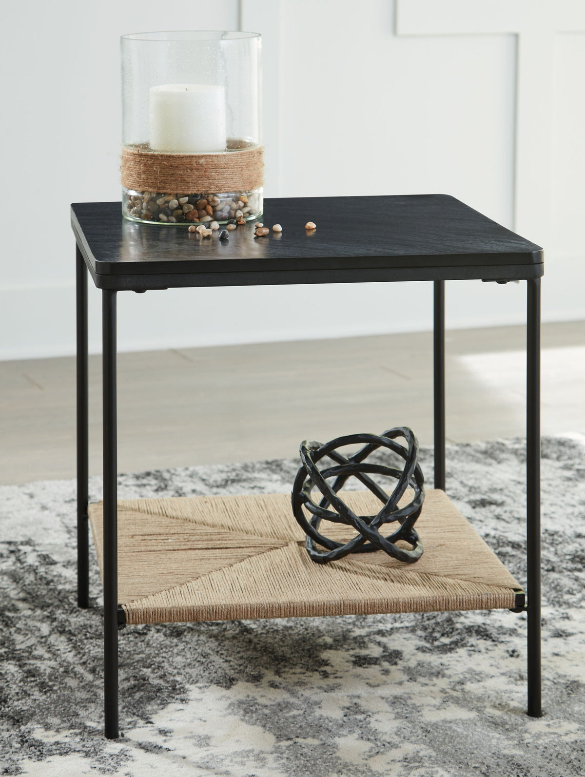 Minrich - Accent Table - Black / Natural by Ashley – view 2