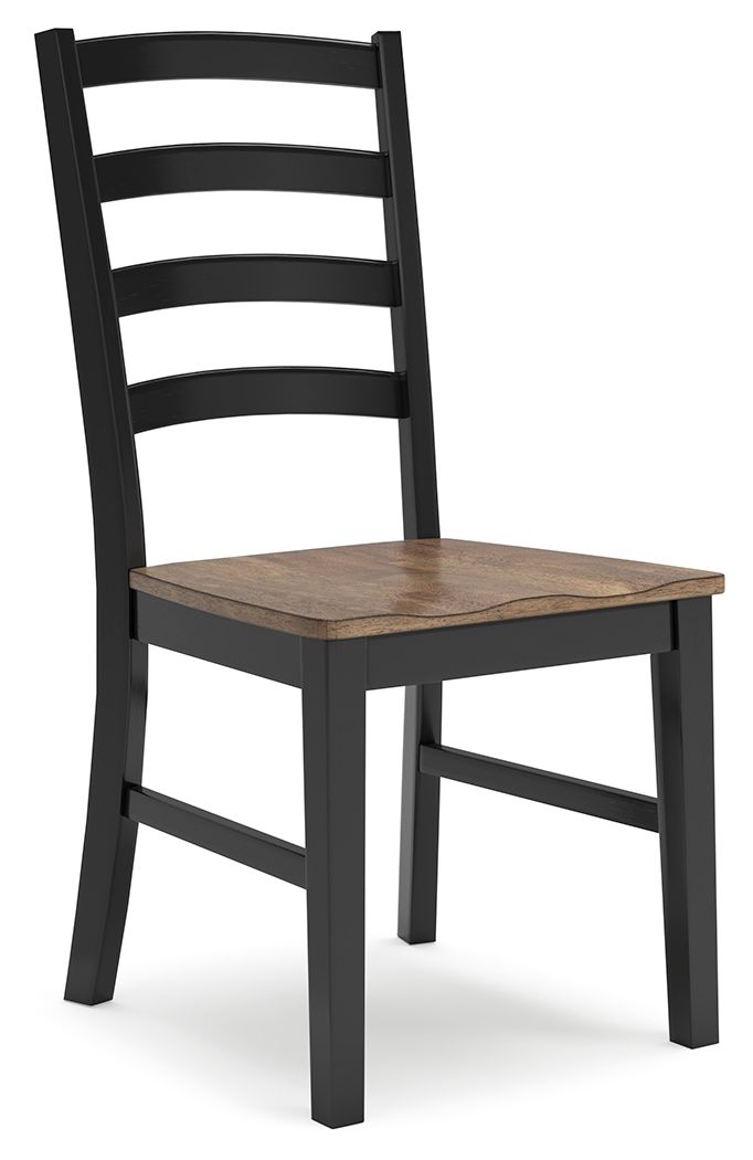 Wildenauer - Dining Room Side Chair (Set of 2) - Brown / Black by Ashley – view 3