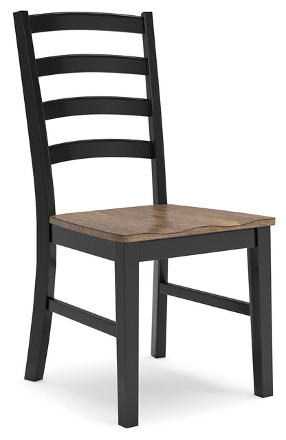 Wildenauer - Dining Room Side Chair (Set of 2) - Brown / Black by Ashley – view 3