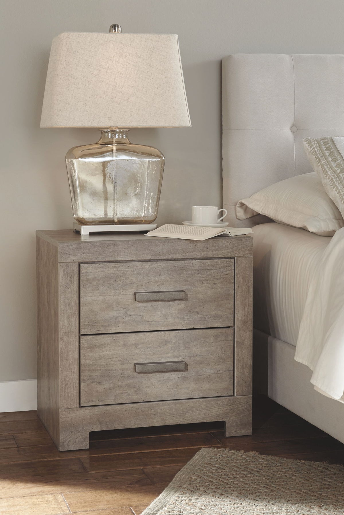 Culverbach - 5 Pc. - Dresser, Mirror, Queen Upholstered Bed, 2 Nightstands - Gray by Ashley – view 4