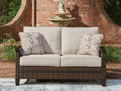 Monterey Point - Loveseat With Cushion - Dark Brown by Ashley – view 3
