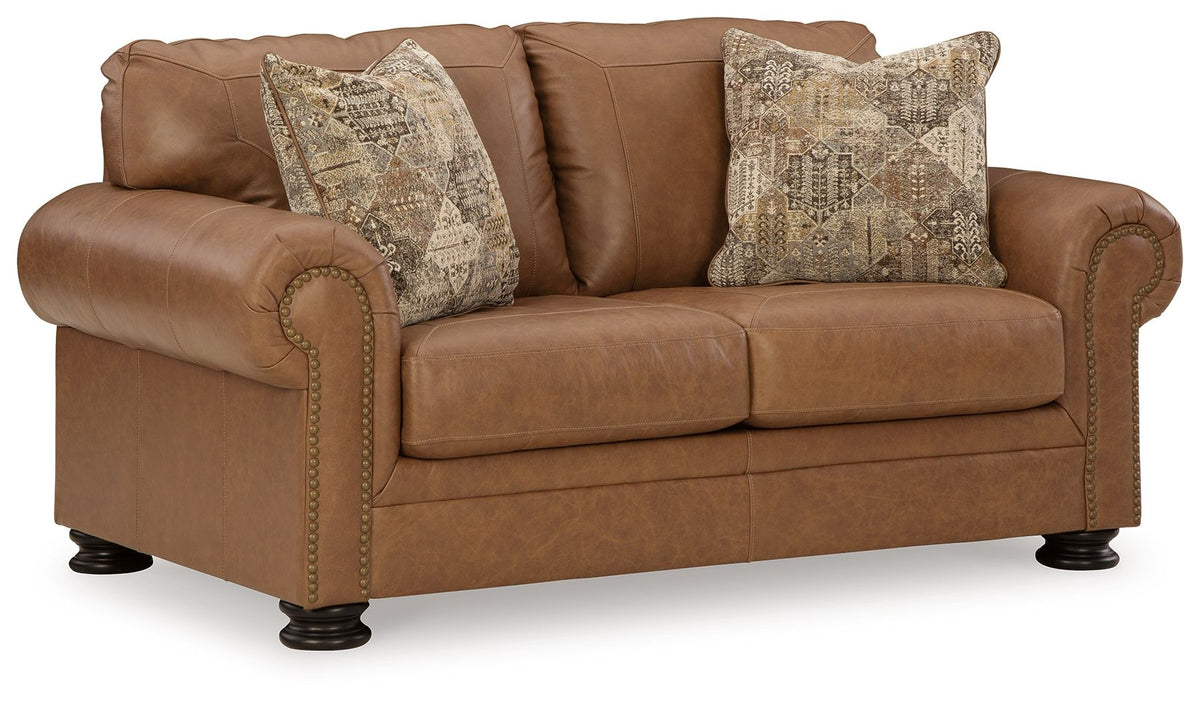 Carianna - Loveseat - Caramel by Ashley – Stationary Loveseats