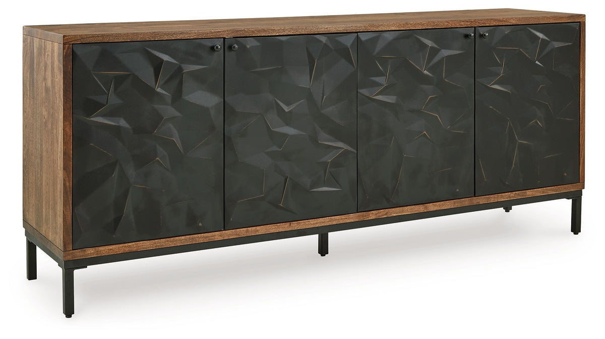 Dorannby - Accent Cabinet - Black / Brown by Ashley – Accent Cabinets
