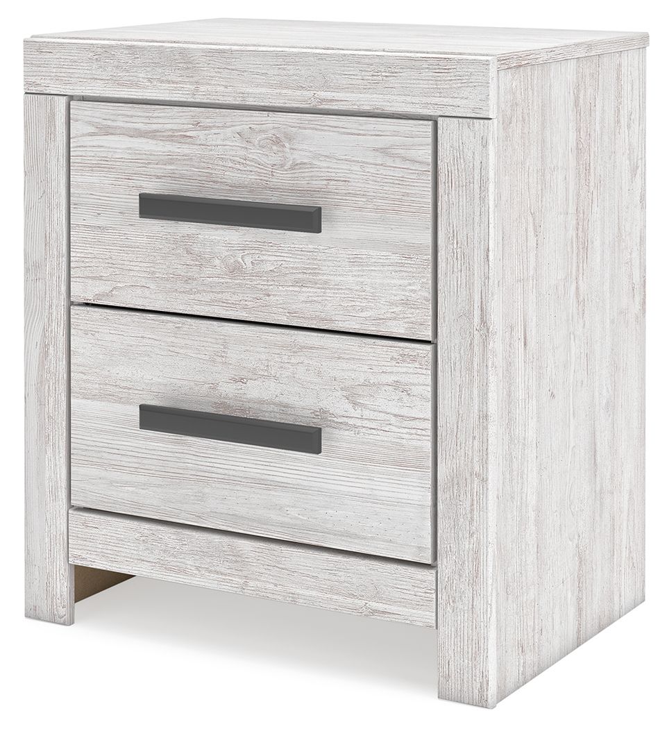 Cayboni - Two Drawer Night Stand - Whitewash by Ashley – view 4