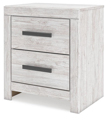 Cayboni - Two Drawer Night Stand - Whitewash by Ashley – view 4