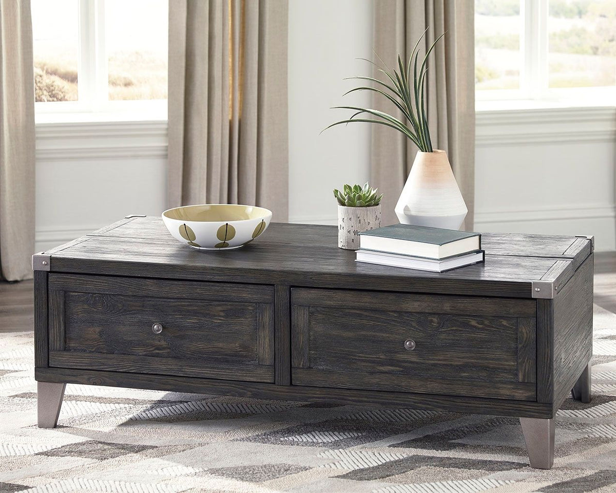 Todoe - Lift Top Cocktail Table - Dark Gray by Ashley – view 3