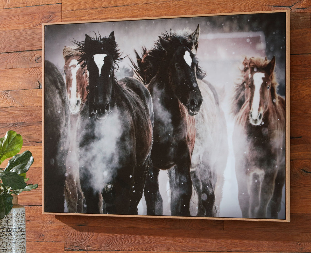 Chaseburn - Wall Art - Brown / Black / White by Ashley – view 3