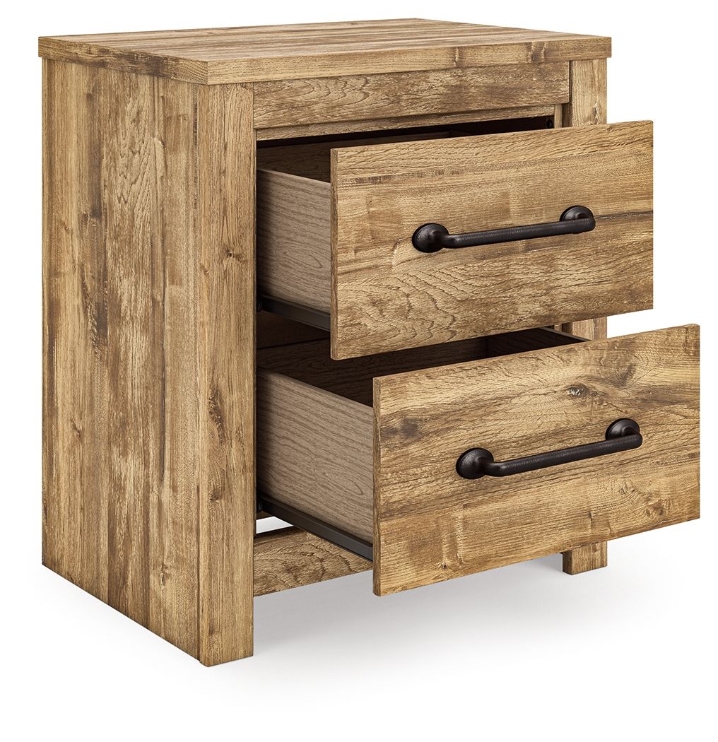 Maystonna - Two Drawer Night Stand - Brown – view 3