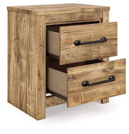 Maystonna - Two Drawer Night Stand - Brown – view 3