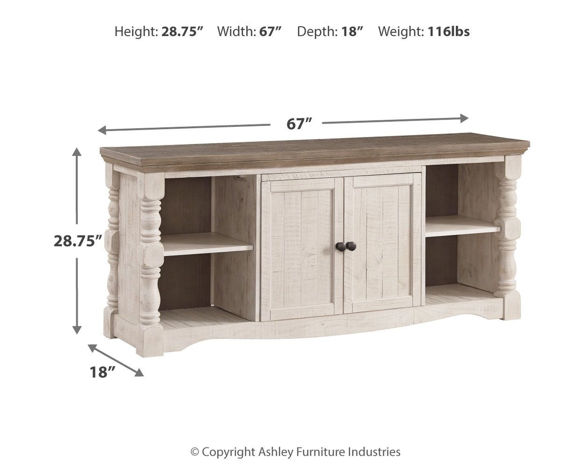 Havalance - Extra Large TV Stand - 2 Doors - Brown / Beige by Ashley – view 3