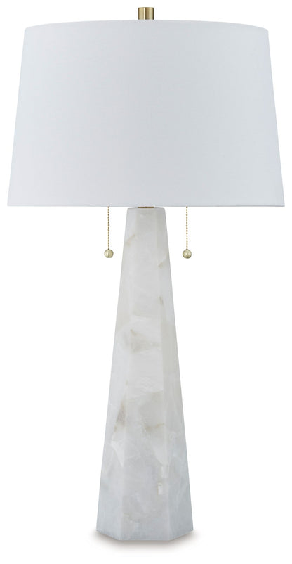 Laurellen - Alabaster Table Lamp - White by Ashley – Table Lamps