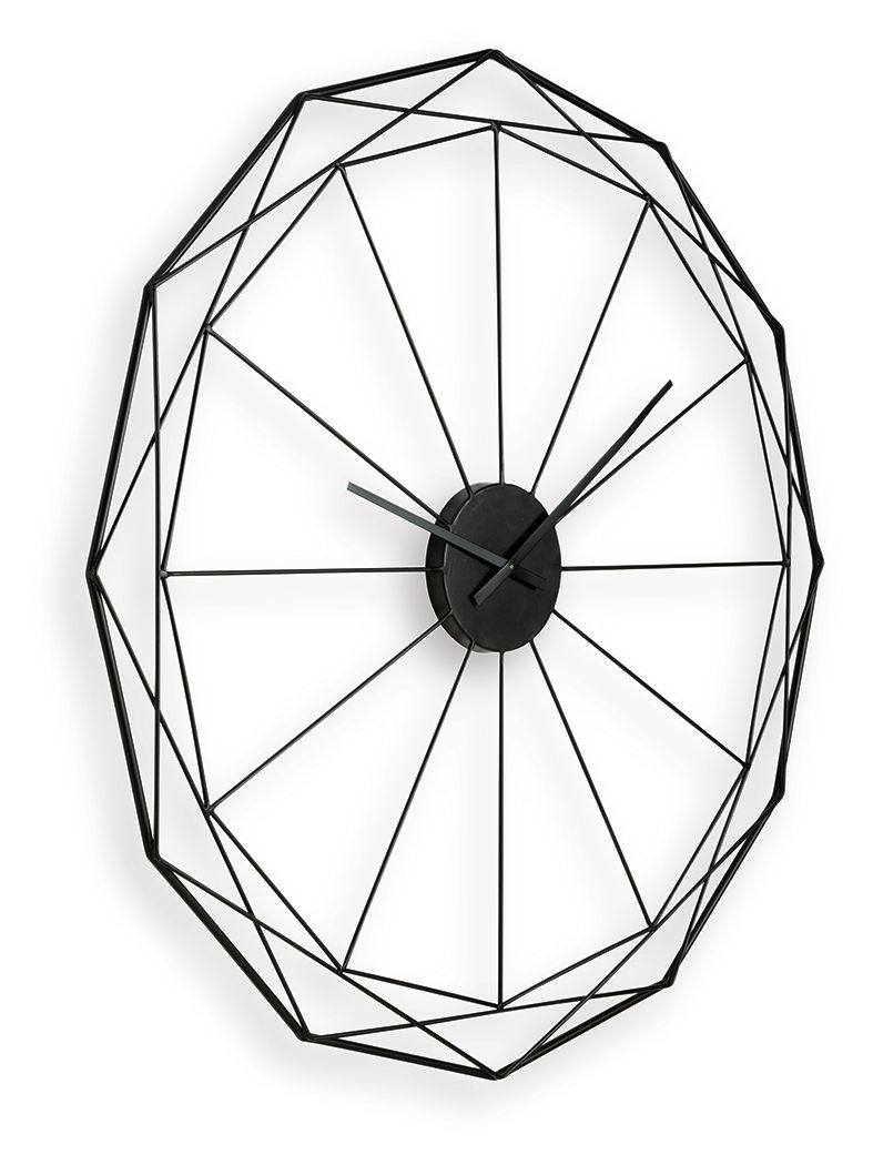 Arkthorne - Wall Clock - Black by Ashley – view 4