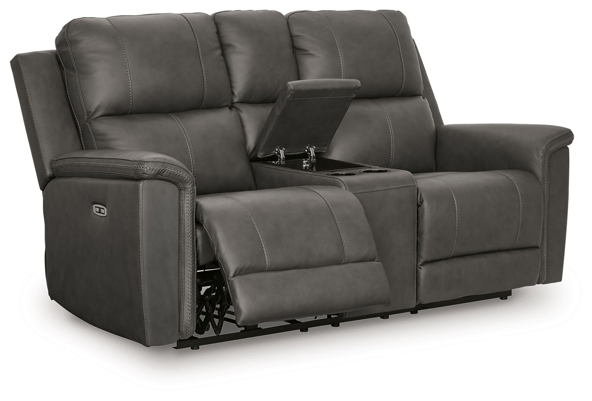 Bleckley - Power Reclining Loveseat With Console / Adjustable Headrest by Ashley – view 7