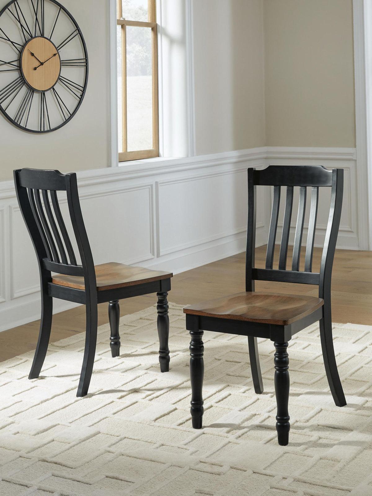 Clorazi - Dining Room Side Chair (Set of 2) - Black / Brown by Ashley – view 3