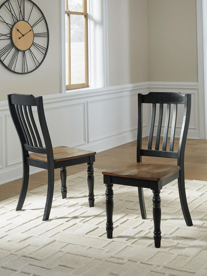 Clorazi - Dining Room Side Chair (Set of 2) - Black / Brown by Ashley – view 3