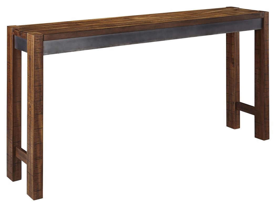 Torjin - Long Counter Table - Dark Brown by Ashley – Counter Tables