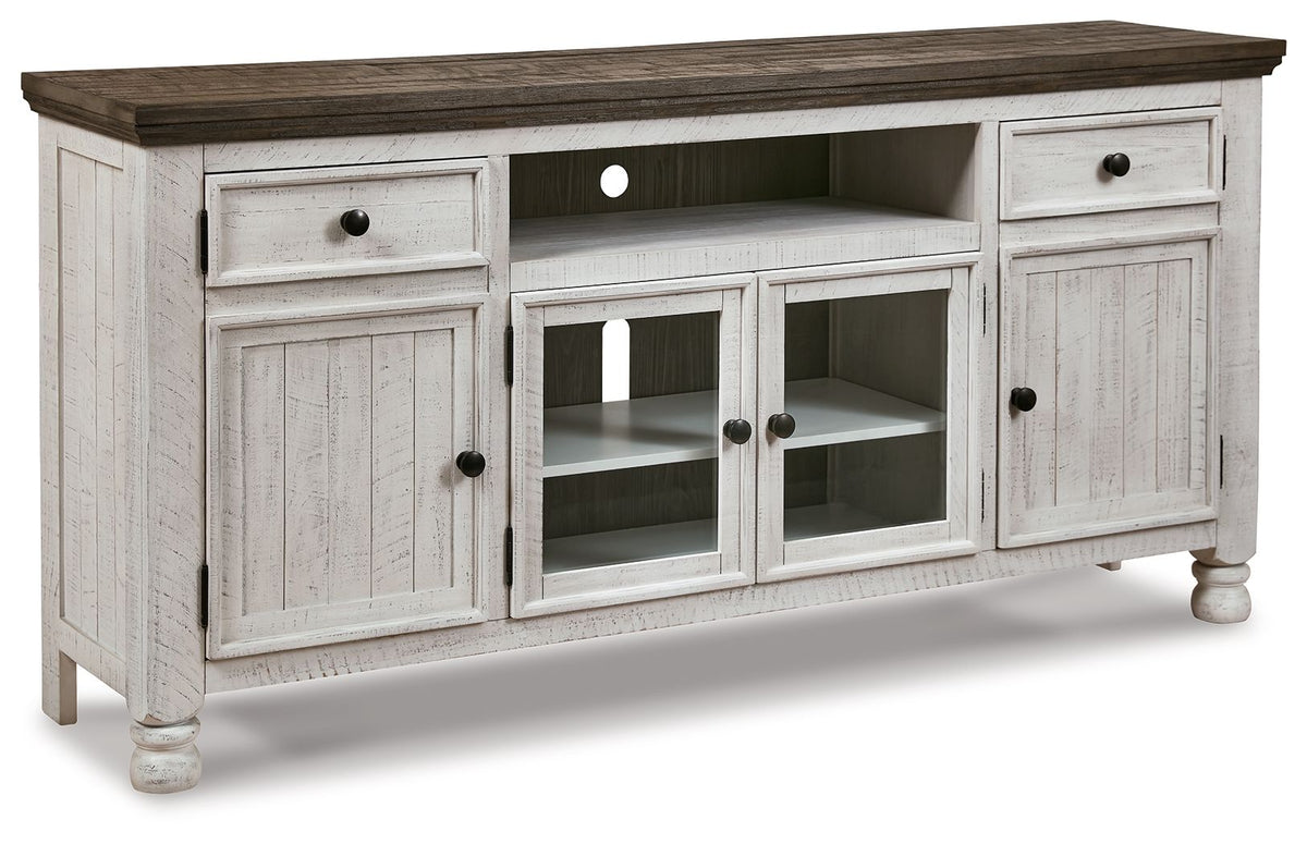 Havalance - Extra Large TV Stand - 4 Doors - Brown / Beige by Ashley – TV Stands