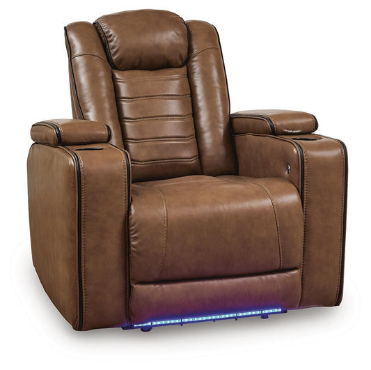Gruaro - Power Recliner With Adjustable Headrest - Amber by Ashley – Reclining Chairs