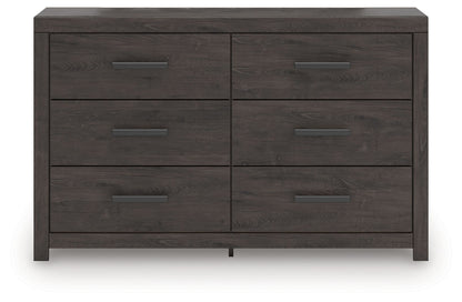 Prendonea - Six Drawer Dresser - Charcoal by Ashley – Dressers