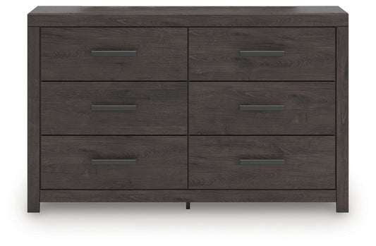 Prendonea - Six Drawer Dresser - Charcoal by Ashley – Dressers