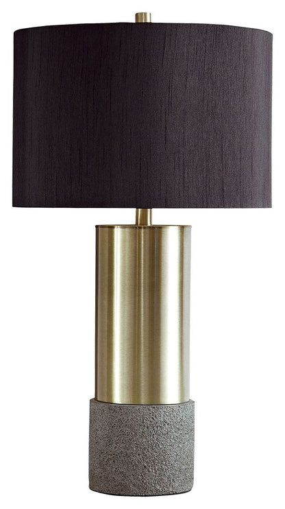Jacek - Metal Table Lamp (Set of 2) - Gray / Brass Finish by Ashley – view 3