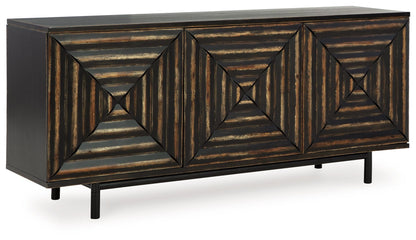 Fair Ridge - Accent Cabinet - Distressed Black by Ashley – Accent Cabinets