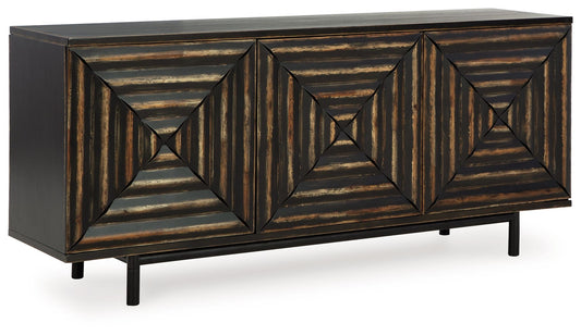 Fair Ridge - Accent Cabinet - Distressed Black by Ashley – Accent Cabinets