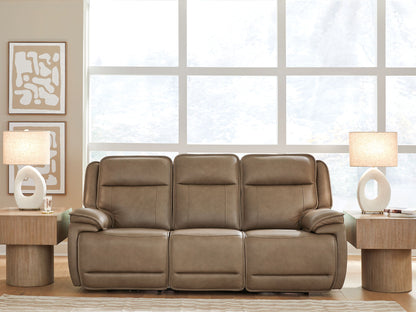 Glencroft - Power Reclining Sofa With Adjustable Headrest - Sahara by Ashley – view 4