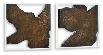 Landley - Wall Decor Set (Set of 2) - Brown / White by Ashley – view 4