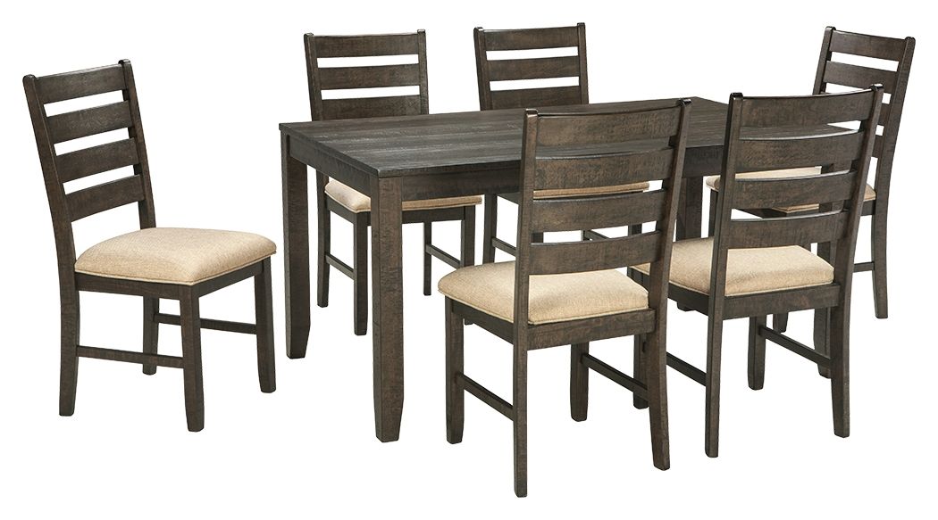 Rokane - Dining Room Table Set (Set of 7) - Brown by Ashley – 7 Piece Dining Room Sets