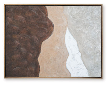 Fanthorne - Wall Art - Tan / Brown / White by Ashley – view 4