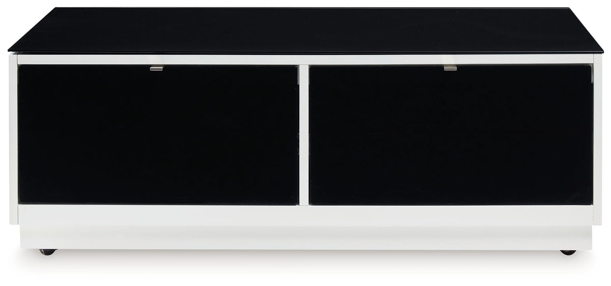 Gardoni - Rectangular Cocktail Table - White / Black by Ashley – view 4
