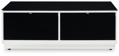 Gardoni - Rectangular Cocktail Table - White / Black by Ashley – view 4