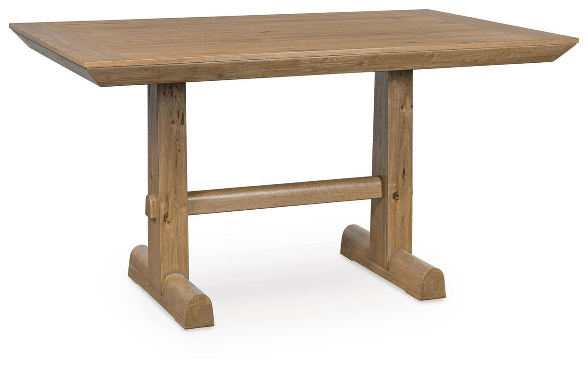 Ridgester - Rectangular Dining Room Counter Table - Light Brown – Counter Tables