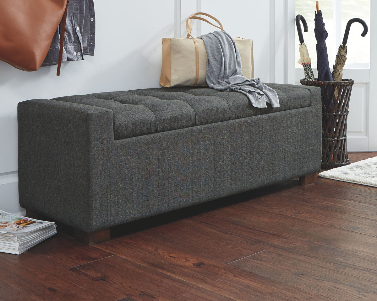 Cortwell - Storage Bench - Gray by Ashley – view 4