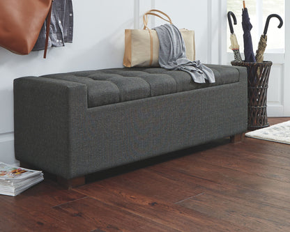 Cortwell - Storage Bench - Gray by Ashley – view 4