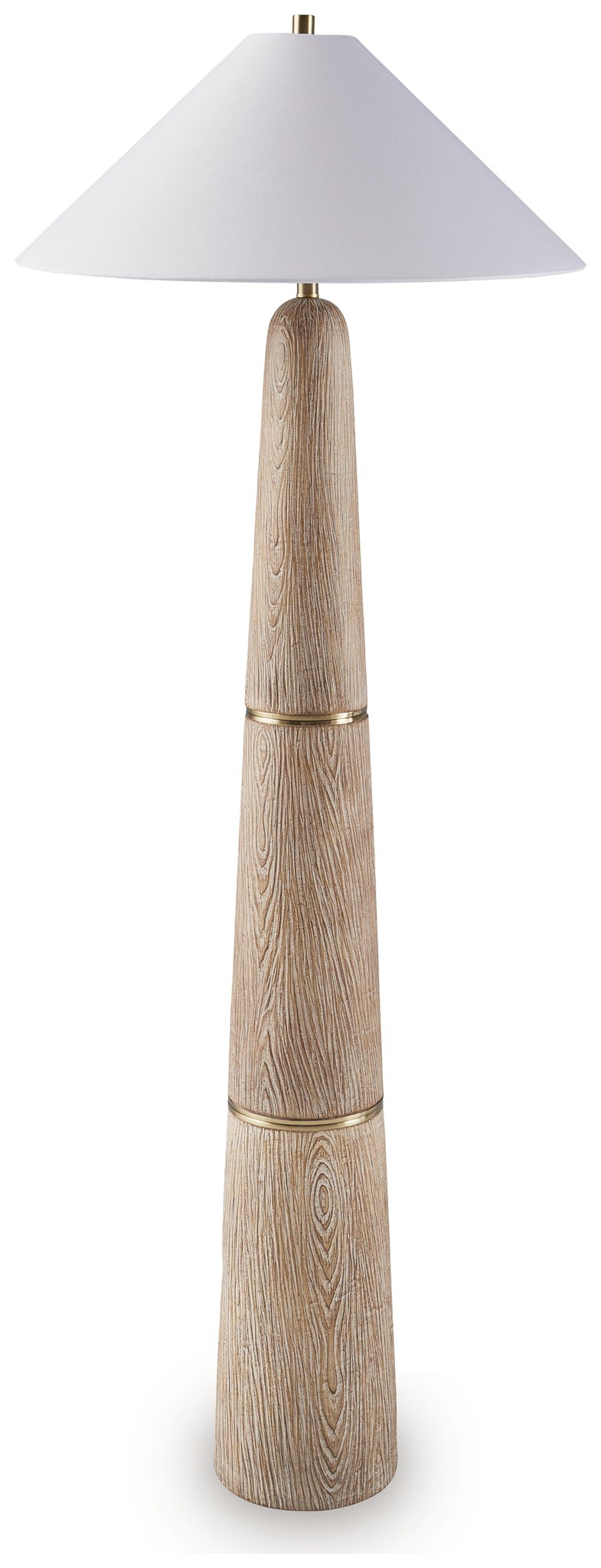 Gasparleigh - Poly Floor Lamp - Brown / Gold Finish by Ashley – Floor Lamps