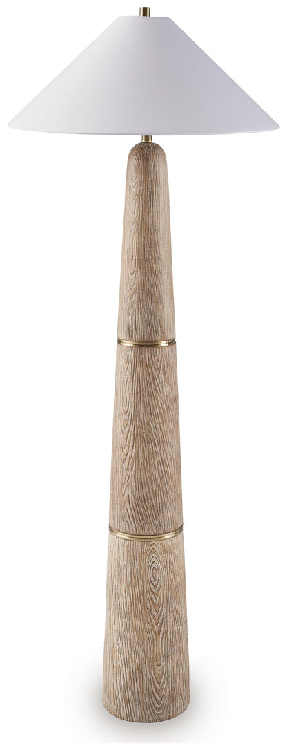 Gasparleigh - Poly Floor Lamp - Brown / Gold Finish by Ashley – Floor Lamps