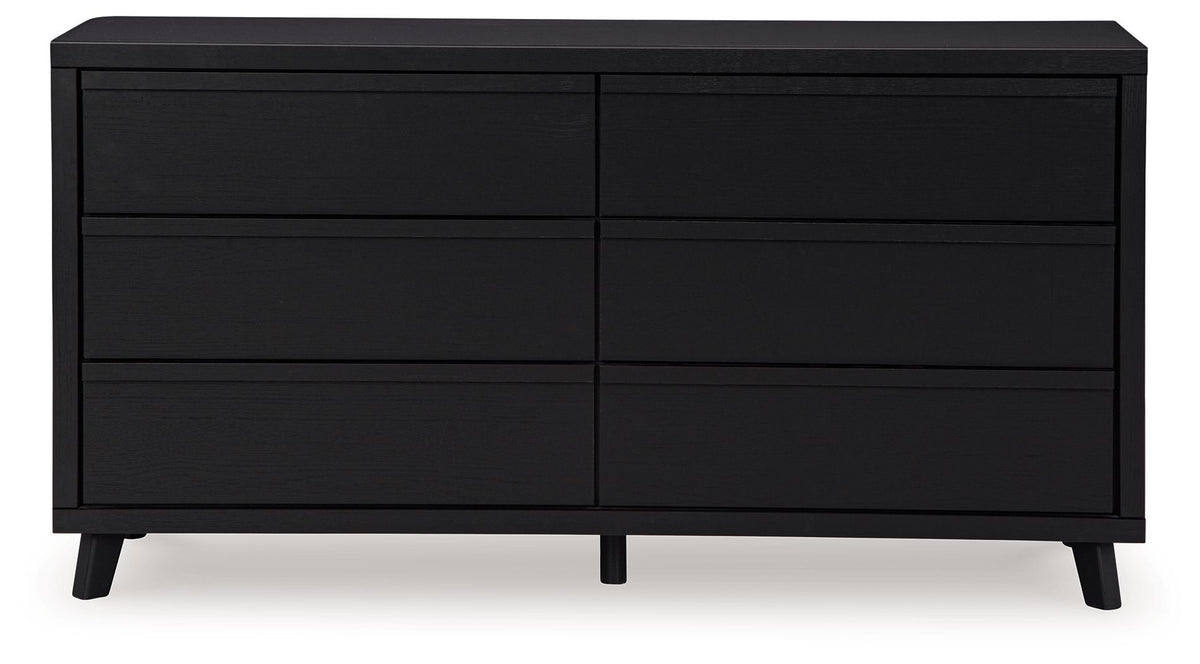 Danziar - Six Drawer Dresser - Black by Ashley – view 3