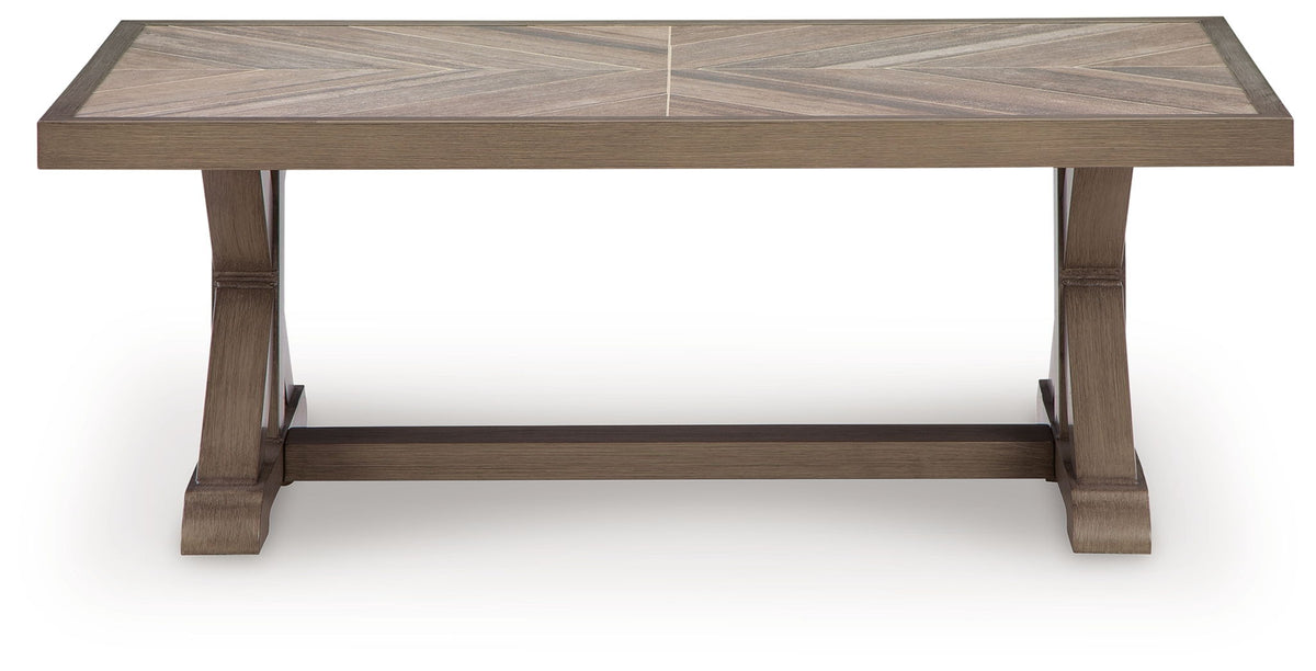 Laguna Heights - Rectangular Cocktail Table - Beige by Ashley – view 4